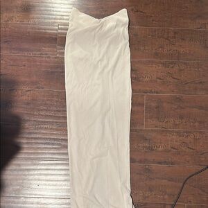 Elegant Cream Maxi Skirt